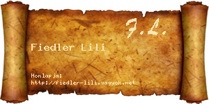 Fiedler Lili névjegykártya